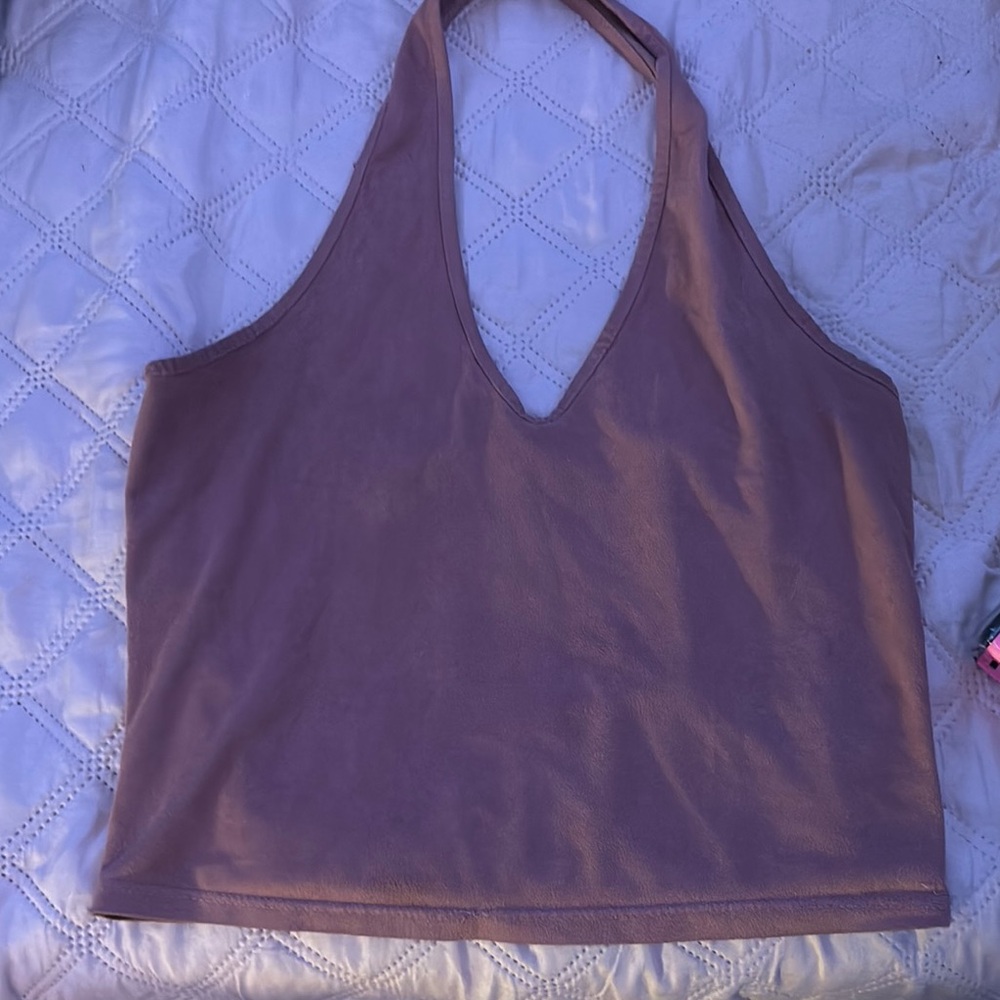Women's Halter Top in blush darkish pink